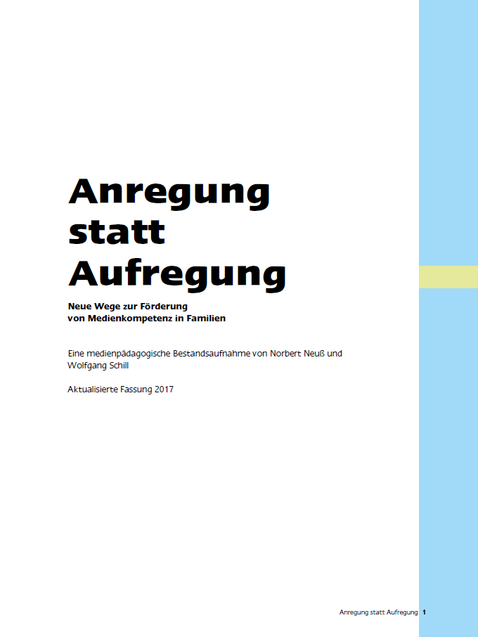 Vorschaubild zur Broschüre „Anregung statt Aufregung“